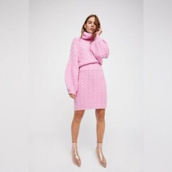 Free People Pink Sweater Dress - Picture 1 of 12